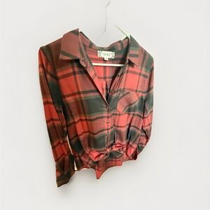 Plaid Button-Up Shirt